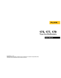 Thumbnail of document Manual - 179 True-RMS Digital Multimeter